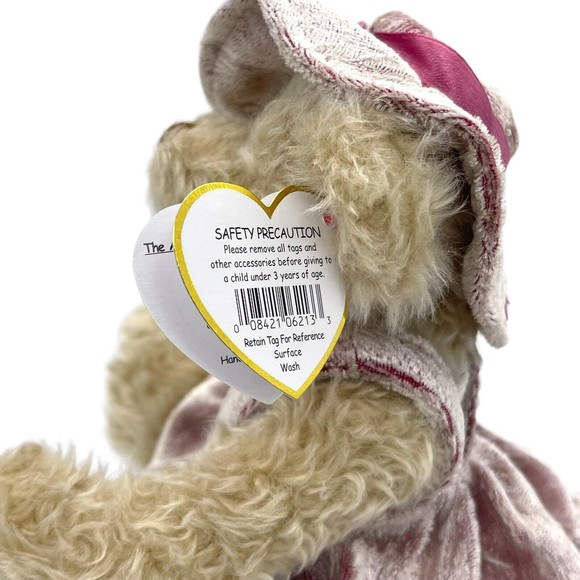 Ty Attic Treasures Collection 1993 DARLENE The Bear Velvet Dress Hat Posable - Picture 7 of 9